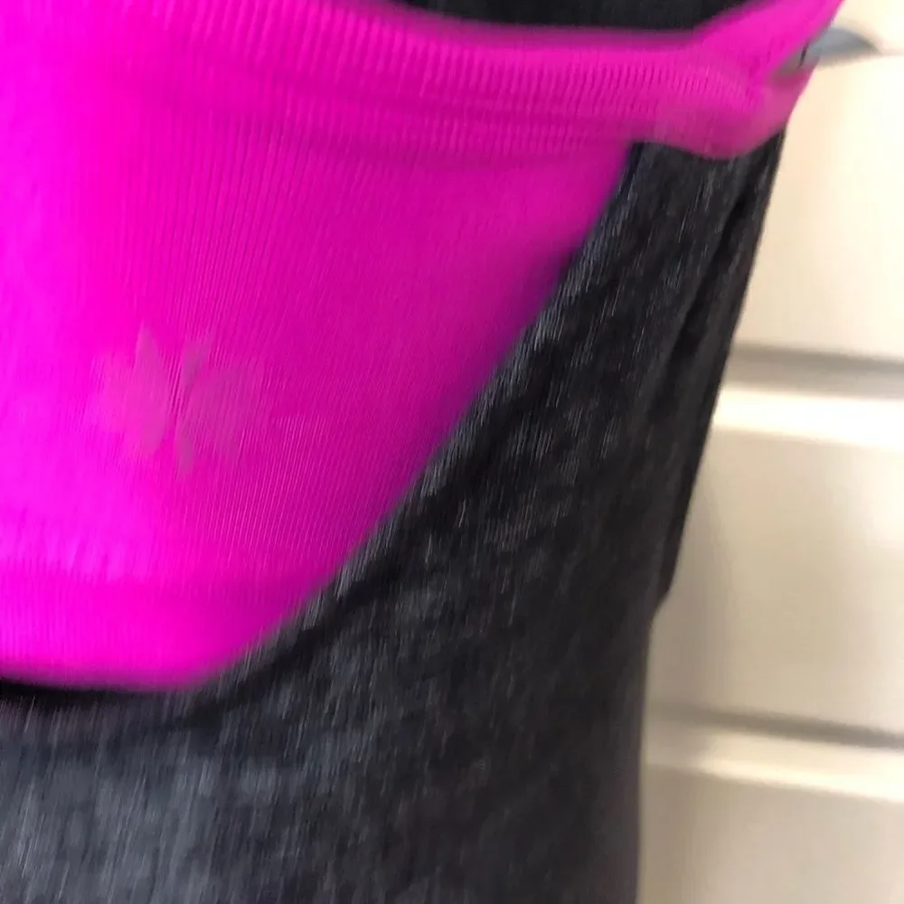 Athleta Hidden Agenda grey dress with pink bra top - Picture 6 of 9